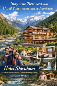Stay at Hotel Shivoham near Harsil Valley, Uttarakhand, featuring scenic mountain views, family-friendly rooms, and easy access to nearby tourist attractions. | Best Hotel Near Harsil Valley Tourist Spots in Uttarakhand